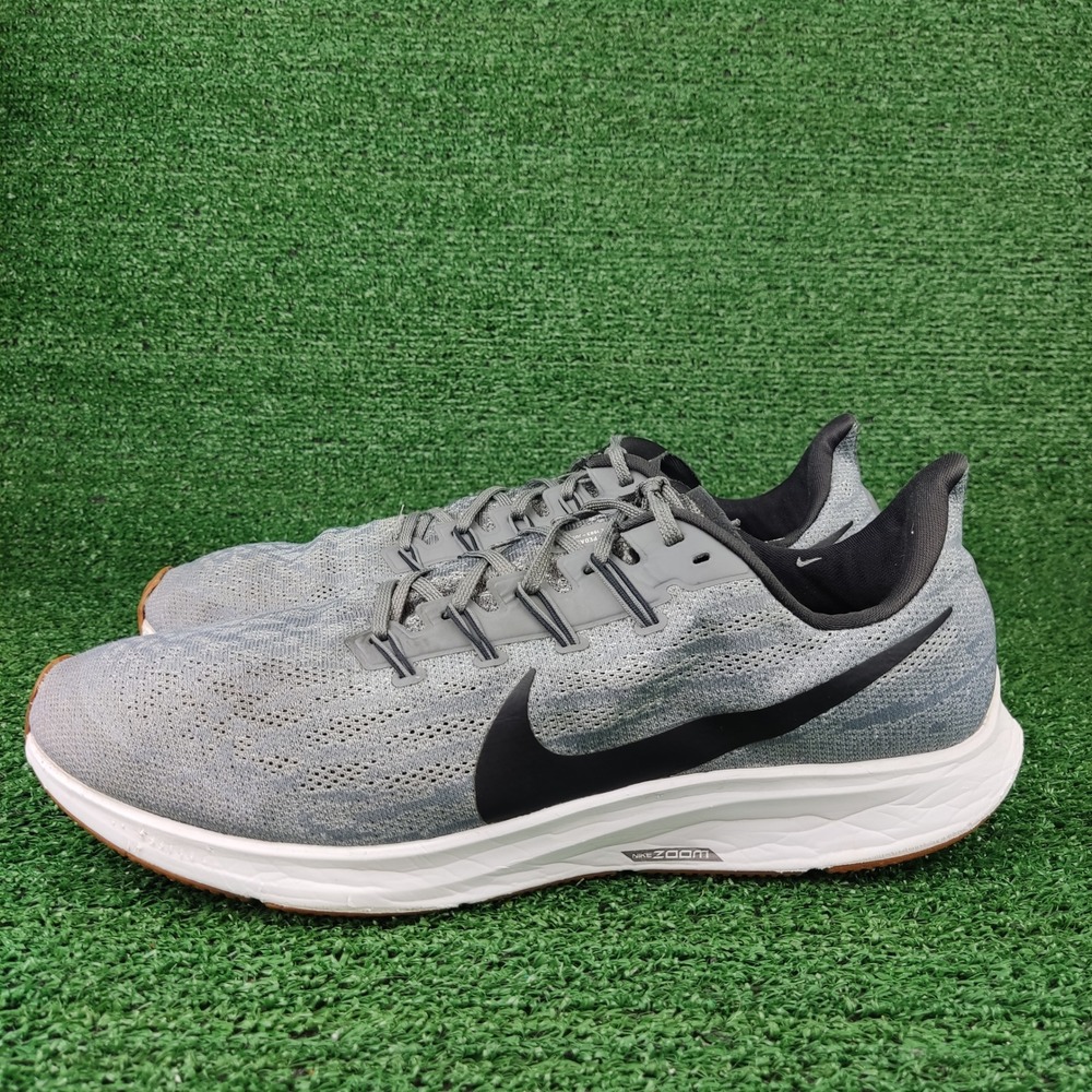 Nike Running Shoes Mens 15 Grey Air Zoom Pegasus 36 AQ2203-001 Low Top Mesh Gum - Picture 3 of 8